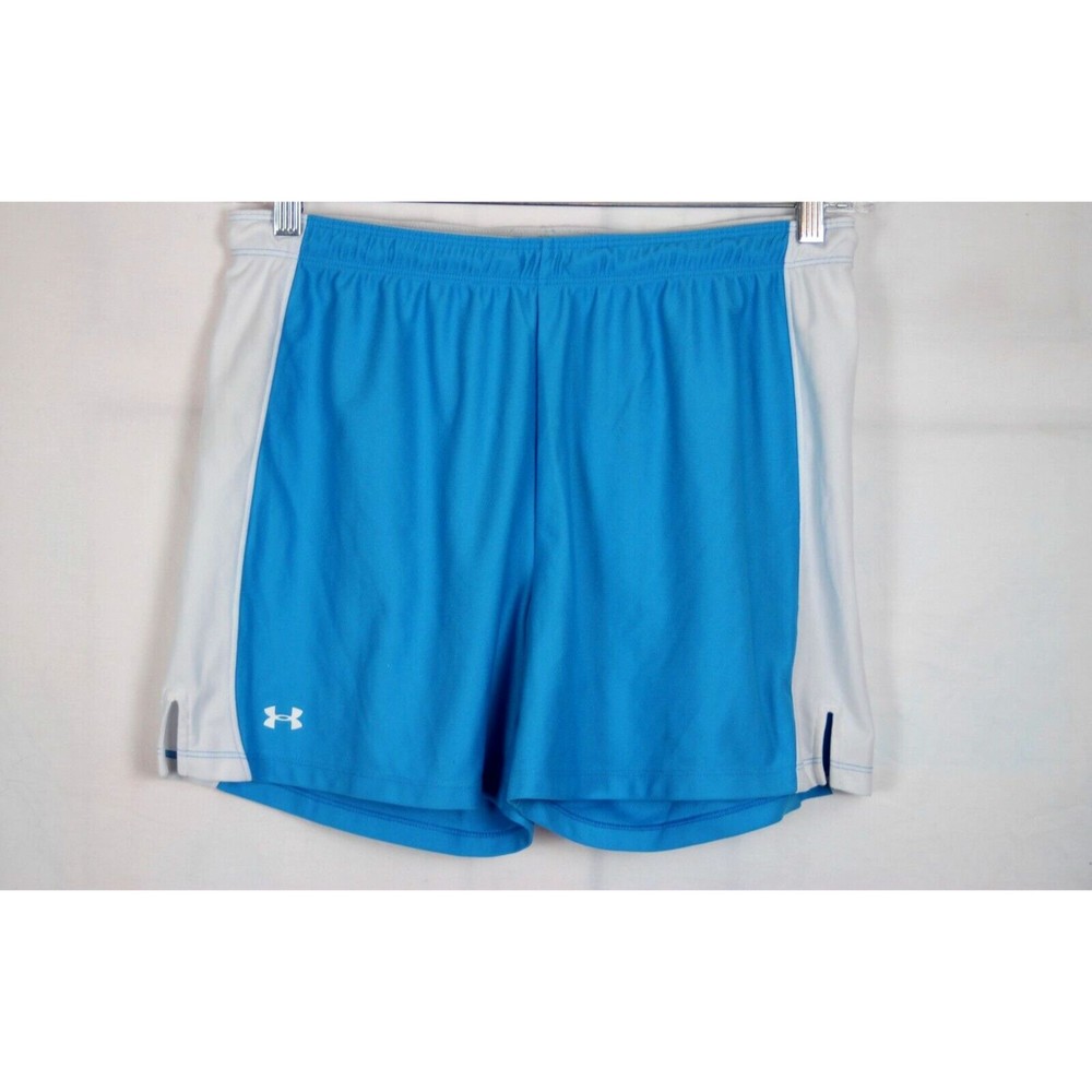 Under Armour Gym Shorts Teal Activewear Drawstring Elastic Womens Size M